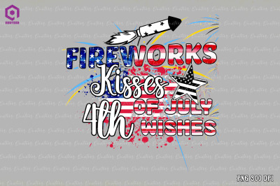 Fireworks Kisses 4th Of July Wishes