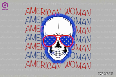 4th of July Skull Patriotic Sublimation