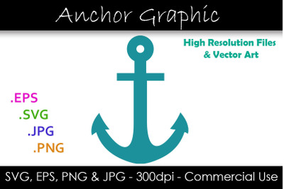 Nautical Anchor Graphic - SVG Clipart