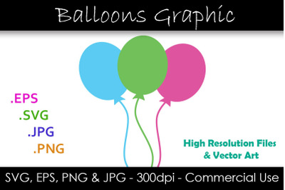Balloons Vector Art - Birthday Balloons Clipart