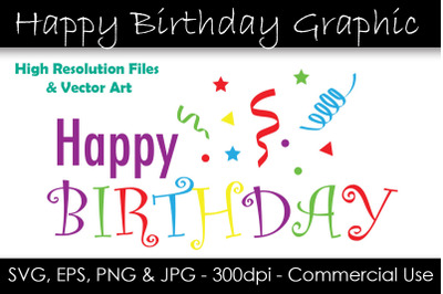Happy Birthday Vector Art - Birthday Clipart
