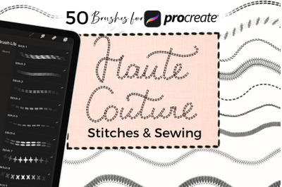 Stitches Sewing Brushes for Procreate