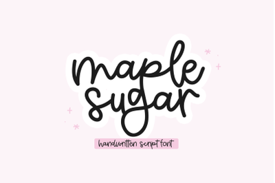 Maple Sugar - Handwritten Script Font