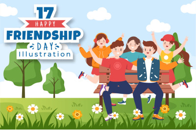 17 Happy Friendship Day Cartoon Illustration