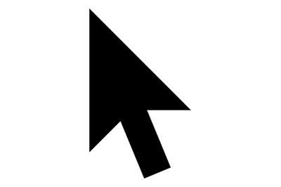 Arrow pointer. Simple black cursor for web and desktop