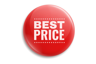 Best price red round badge. Metal pin button