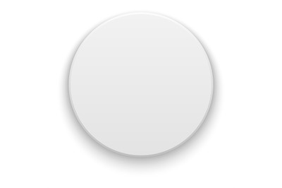 Blank round sticker template. White realistic circle