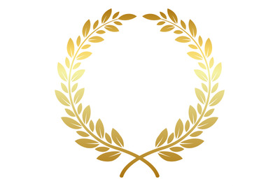 Laurel wreath template. Classic victory award frame