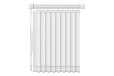 Vertical jalousie mockup. Sun covering window blinds