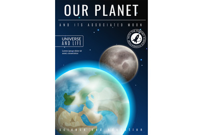 Our planet poster. Earth event flyer template