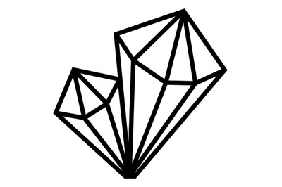 Magic crystal line icon. Fantasy stone symbol