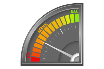 Dark corner meter. Level indicator. Dashoboard icon