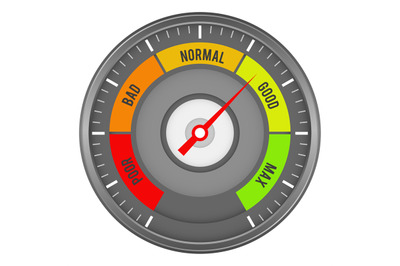 Perfomance indicator. Control panel element. Rating meter