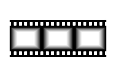 Movie reel template. Blank vintage film strip