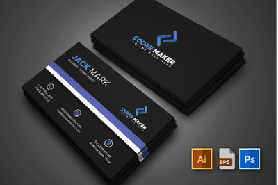 Creative And Simple Black Business Card