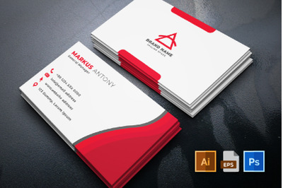 Creative Modern Red Business Card