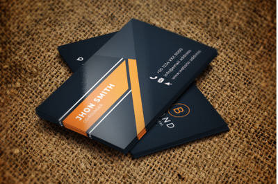 Creative And Modern Orange Blue Business Card