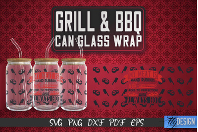 Glass Can Wrap SVG | Grill &amp;amp; BBQ Wrap SVG | Glass Can Wrap SVG