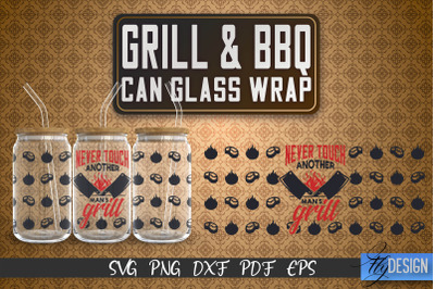 Glass Can Wrap SVG | Grill &amp;amp; BBQ Wrap SVG | Glass Can Wrap SVG