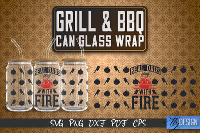 Glass Can Wrap SVG | Grill &amp;amp; BBQ Wrap SVG | Glass Can Wrap SVG