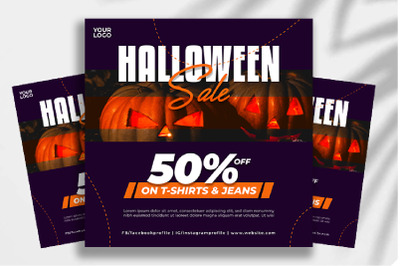 Halloween Social Media Banner Template