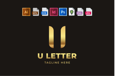 U Letter Logo Template