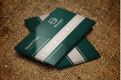 Modern And Creative Green Business Card