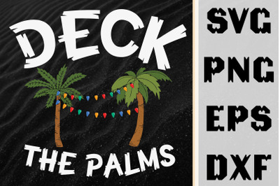 Tropical Christmas Deck The Palms