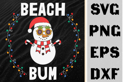 Beach Bum Snowman Christmas In July