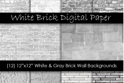 White Brick Backgrounds - Brick Patterns