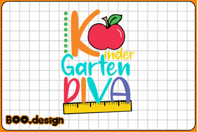 Kindergarten Diva Back To School Graphics