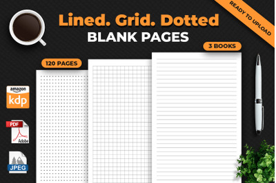 Lined, Grid, Dotted Paper KDP Interior