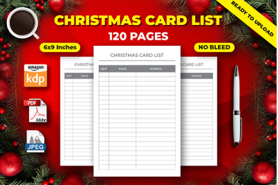 Christmas Card List KDP Interior