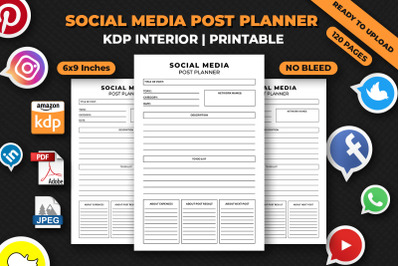 Social Media Post Planner KDP Interior