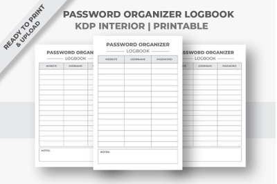 Password Organizer Logbook KDP Interior