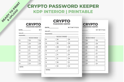 Crypto Password Keeper KDP Interior