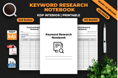 Keyword Research Notebook KDP Interior