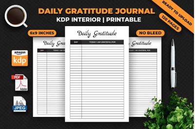 Daily Gratitude Journal KDP Interior