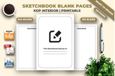 Sketchbook Blank Pages KDP Interior