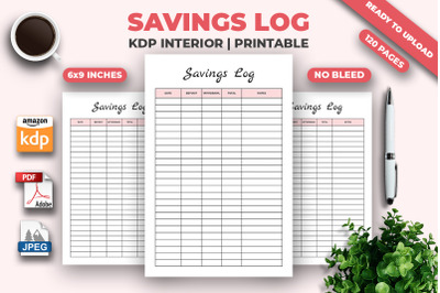 Savings Log KDP Interior