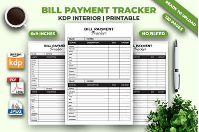 Bill Payment Tracker KDP Interior