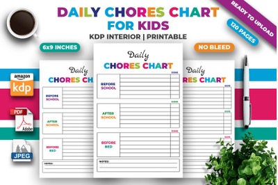 Daily Chores Chart for Kids KDP Interior