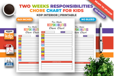 2 Weeks Responsibilities Chore Chart for Kids KDP Interior