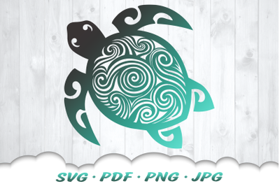 Sea Turtle SVG | Ocean Waves SVG Files For Cricut