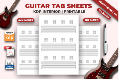 Guitar Tab Sheets KDP Interior