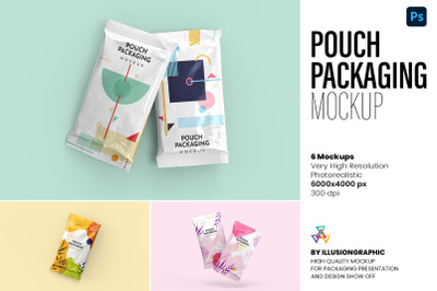 Pouch Packaging Mockup - 8 views