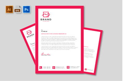 Modern And Minimal Letterhead Template