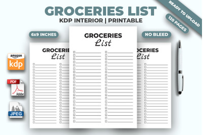 Groceries List KDP Interior