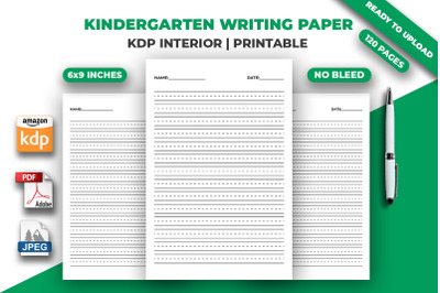 Kindergarten Writing Paper KDP Interior