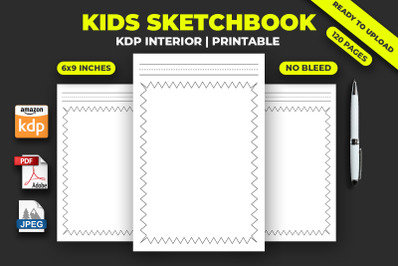 Kids Sketchbook KDP Interior